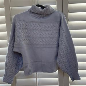 Cableknit turtleneck